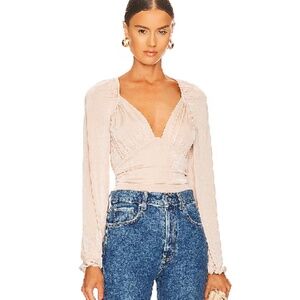 NWT FREE PEOPLE INTIMATELY WOMENS IN YOUR ARMS BODYSUIT SZ MEDIUM BLOSSOM PEARL